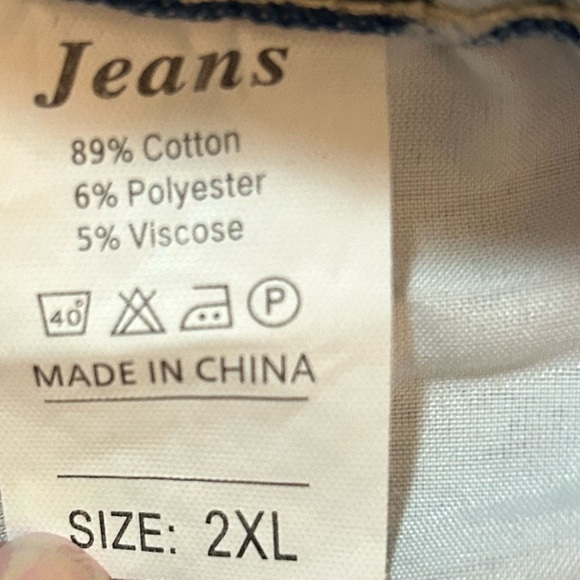 Mekool Blue Denim Jeans Size 2X - Picture 2 of 2